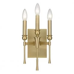 Landon 3 Light Brushed Champagne Bronze Wall Sconce by Golden Lighting