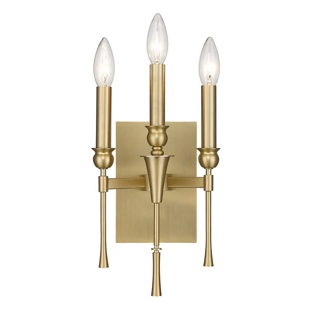 Landon 3 Light Brushed Champagne Bronze Wall Sconce by Golden Lighting 4 Landon 3 Light Brushed Champagne Bronze Wall Sconce by Golden Lighting - Image 2