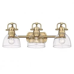 Duncan 24.5 in. 3-Light Brushed Champagne Bronze Vanity Light with Clear Glass Shades by Golden Lighting 9 Duncan 24.5 in. 3-Light Brushed Champagne Bronze Vanity Light with Clear Glass Shades by Golden Lighting -Golden Lighting Shop brushed champagne bronze golden lighting vanity lighting 3602 ba3 bcb clr 4f 1000