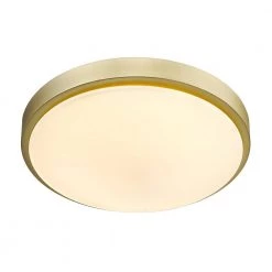 Gabi 12.25 in. 1-Light Brushed Champagne Bronze Opal Glass LED Flush Mount by Golden Lighting -Golden Lighting Shop brushed champagne bronze opal glass golden lighting flush mount lights 9128 fm13 bcb op 4f 1000