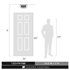 Ella EB 2-Light Brushed Etruscan Bronze Flush Mount Light by Golden Lighting 9 Ella EB 2-Light Brushed Etruscan Bronze Flush Mount Light by Golden Lighting -Golden Lighting Shop brushed etruscan bronze golden lighting flush mount lights 1323 fm ebb 1f 1000