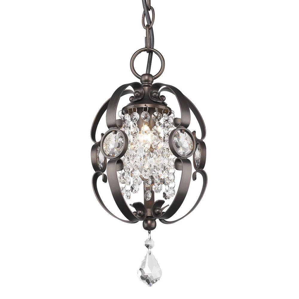 Ella Brushed 1-Light Etruscan Bronze Pendant by Golden Lighting 4 Ella Brushed 1-Light Etruscan Bronze Pendant by Golden Lighting - Image 2
