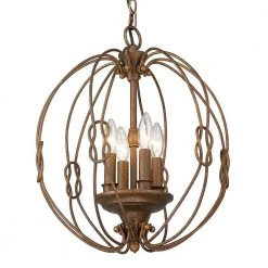 Antoinette 4-Light Burnished Chestnut Bronze Pendant by Golden Lighting -Golden Lighting Shop burnished chestnut bronze golden lighting chandeliers 1349 4p bc 4f 1000
