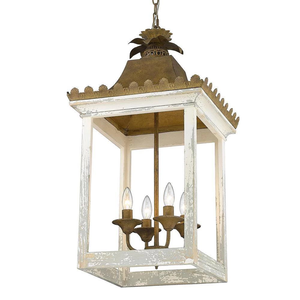 Finley 4-Light Burnished Chestnut Pendant by Golden Lighting 6 Finley 4-Light Burnished Chestnut Pendant by Golden Lighting - Image 4