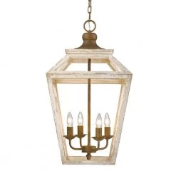 Haiden Collection 4-Light Burnished Chestnut Pendant by Golden Lighting