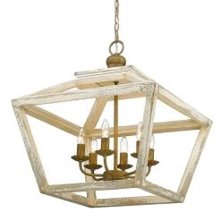 Haiden 6-Light Burnished Chestnut Lantern Pendant by Golden Lighting