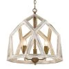 Asher 3-Light Burnished Chestnut Pendant by Golden Lighting