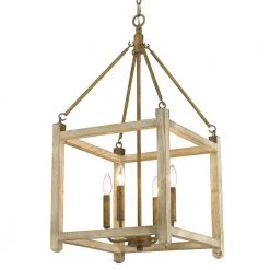 Orville 4-Light Burnished Chestnut Pendant by Golden Lighting