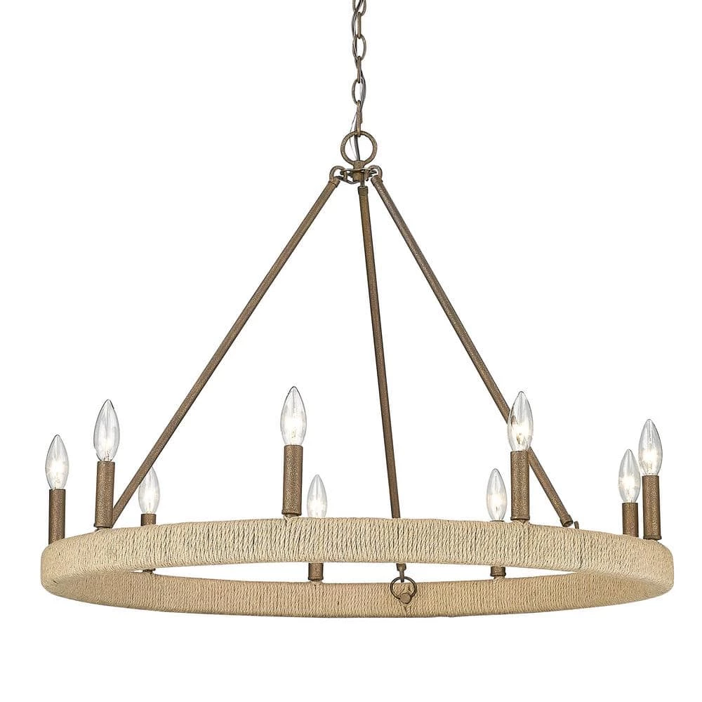 Yates 9-Light Chandelier by Golden Lighting 3 Yates 9-Light Chandelier by Golden Lighting