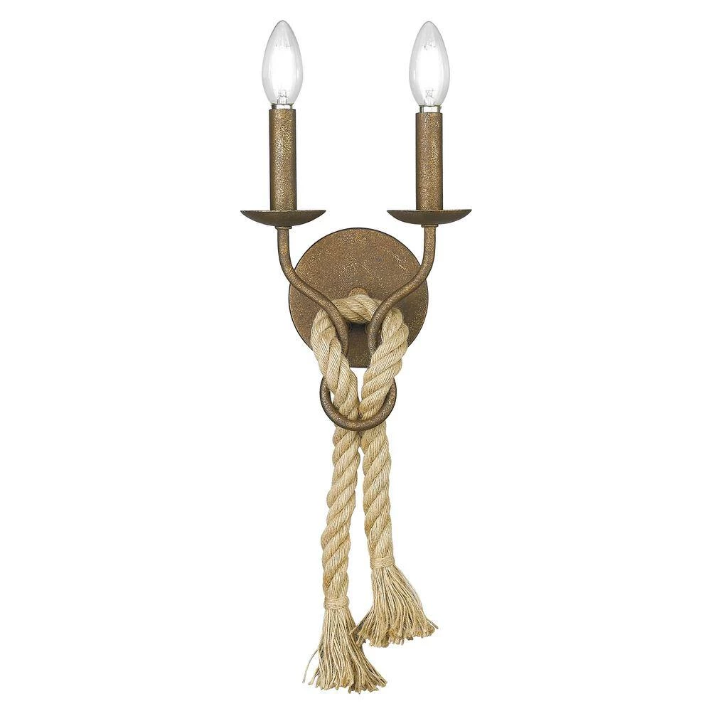 Marissa 4.75 in. Burnished Chestnut Sconce by Golden Lighting 4 Marissa 4.75 in. Burnished Chestnut Sconce by Golden Lighting - Image 2