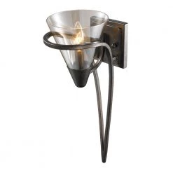 Olympia Collection 1-Light Burnt Sienna Sconce by Golden Lighting -Golden Lighting Shop burnt sienna baltic amber glass golden lighting wall sconces 648wmpbus 4f 1000