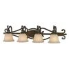 Heartwood Collection 4-Light Burnt Sienna Bath Vanity Light by Golden Lighting
