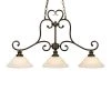 Dalian Collection 3-Light Burnt Sienna Island Pendant by Golden Lighting