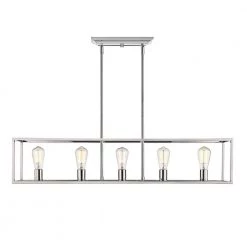 Wesson 5-Light Chrome Island Pendant by Golden Lighting