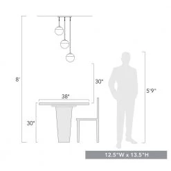 Dixon 3-Light Pendant in Chrome with Clear Glass and Black Cap by Golden Lighting 6 Dixon 3-Light Pendant in Chrome with Clear Glass and Black Cap by Golden Lighting -Golden Lighting Shop chrome golden lighting chandeliers 3219 3p ch blk 4f 1000