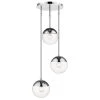 Dixon 3-Light Pendant in Chrome with Clear Glass and Chrome Cap by Golden Lighting 1 Dixon 3-Light Pendant in Chrome with Clear Glass and Chrome Cap by Golden Lighting -Golden Lighting Shop chrome golden lighting chandeliers 3219 3p ch ch 64 1000