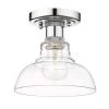 Carver 7.5 in. 1-Light Chrome Flush Mount by Golden Lighting 2 Carver 7.5 in. 1-Light Chrome Flush Mount by Golden Lighting -Golden Lighting Shop chrome golden lighting flush mount lights 0305 fm ch clr 64 1000