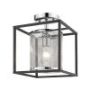 London 11.625 in. 1-Light Chrome Semi-Flush Mount by Golden Lighting 1 London 11.625 in. 1-Light Chrome Semi-Flush Mount by Golden Lighting -Golden Lighting Shop chrome golden lighting flush mount lights 2245 1sf ch blk 64 1000