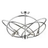Cosmic 15 in. 5-Light Chrome Semi-Flush Mount by Golden Lighting -Golden Lighting Shop chrome golden lighting flush mount lights 2618 5sf ch 64 1000