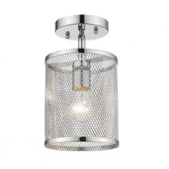 London 1-Light Mini Pendant No Cage in Chrome by Golden Lighting -Golden Lighting Shop chrome golden lighting pendant lights 2245 m1l ch 4f 1000
