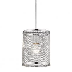 London 1-Light Mini Pendant No Cage in Chrome by Golden Lighting