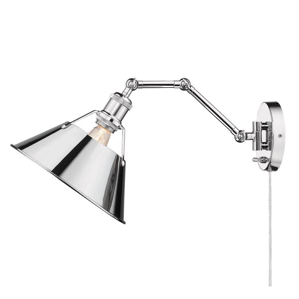 Orwell 9 in. Chrome Sconce by Golden Lighting 6 Orwell 9 in. Chrome Sconce by Golden Lighting - Image 4