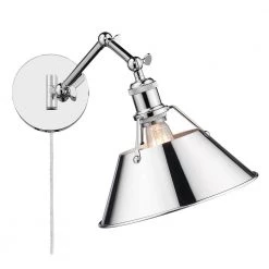 Orwell 9 in. Chrome Sconce by Golden Lighting 10 Orwell 9 in. Chrome Sconce by Golden Lighting -Golden Lighting Shop chrome golden lighting vanity lighting 3306 a1w ch ch 4f 1000
