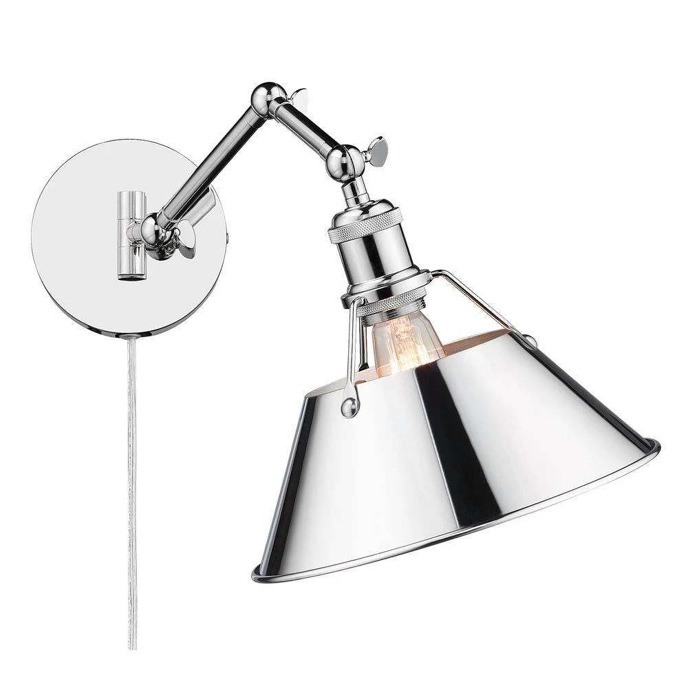 Orwell 9 in. Chrome Sconce by Golden Lighting 5 Orwell 9 in. Chrome Sconce by Golden Lighting - Image 3