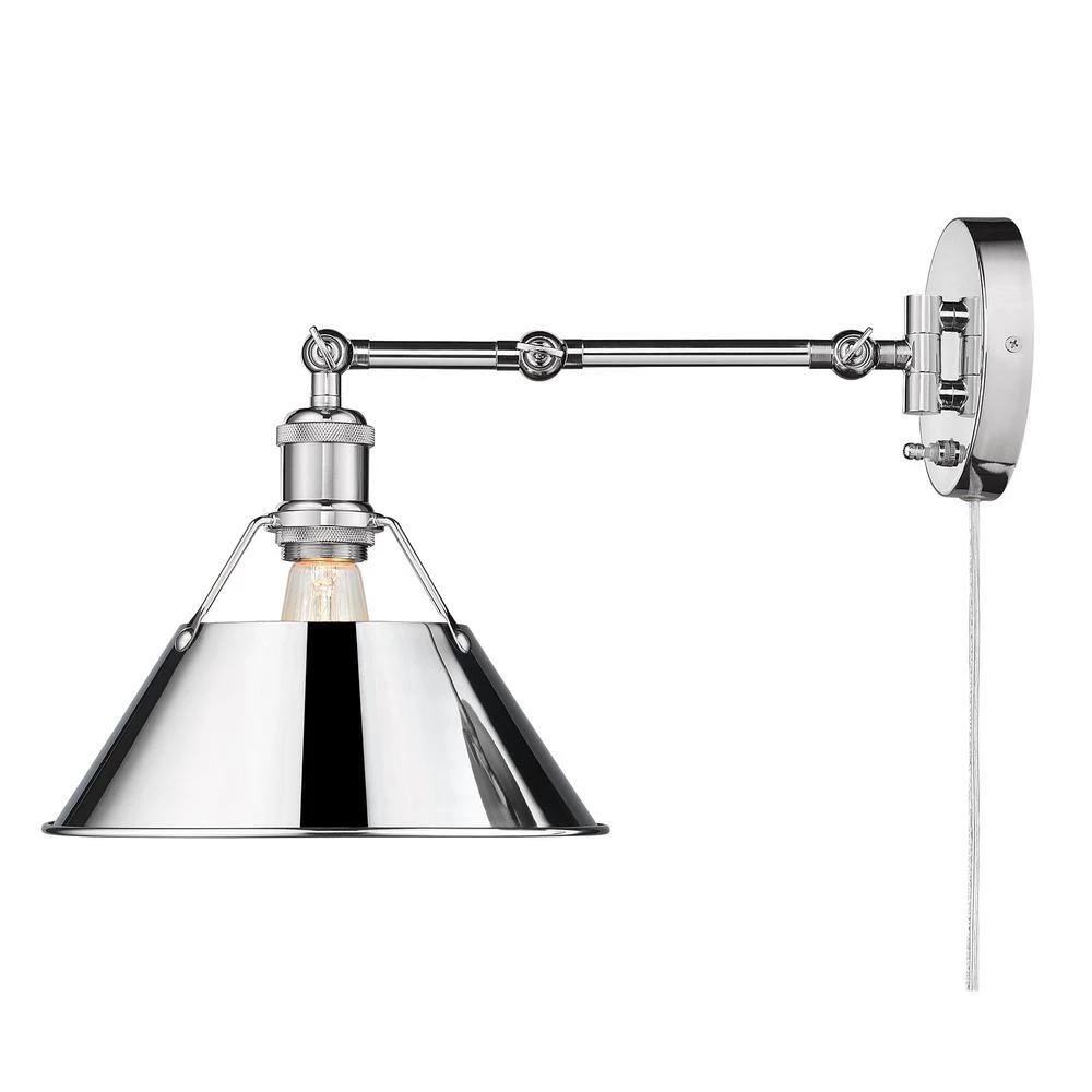 Orwell 9 in. Chrome Sconce by Golden Lighting 4 Orwell 9 in. Chrome Sconce by Golden Lighting - Image 2