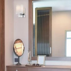 Maddox 1-Light Chrome Bath Light by Golden Lighting -Golden Lighting Shop chrome golden lighting vanity lighting thdddddba1 44 1000