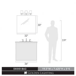 Maddox 3-Light Chrome Bath Light by Golden Lighting -Golden Lighting Shop chrome golden lighting vanity lighting thdddddba3 44 1000