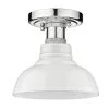 Carver Flush Mount by Golden Lighting -Golden Lighting Shop chrome vintage milk glass golden lighting flush mount lights 0305 fm ch vmg 64 1000