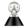 Orwell 1-Light Chrome with Black Shade Bath Vanity by Golden Lighting