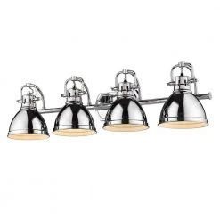 Duncan 4-Light Chrome Vanity Light by Golden Lighting