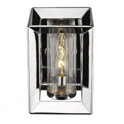 Smyth 1-Light Chrome Sconce by Golden Lighting 9 Smyth 1-Light Chrome Sconce by Golden Lighting -Golden Lighting Shop chrome with clear glass golden lighting wall sconces 2074 1w ch clr 1f 1000
