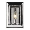 Smyth 1-Light Chrome Sconce by Golden Lighting -Golden Lighting Shop chrome with clear glass golden lighting wall sconces 2074 1w ch clr 64 1000