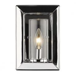 Smyth 1-Light Chrome Sconce by Golden Lighting
