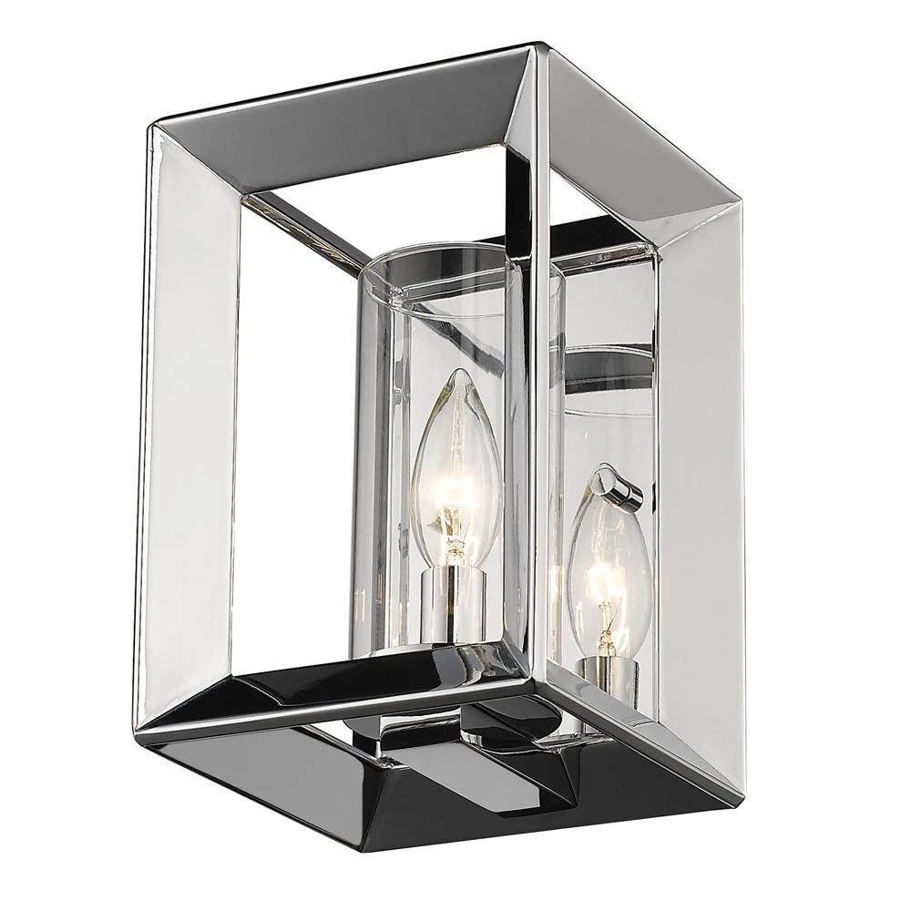 Smyth 1-Light Chrome Sconce by Golden Lighting 3 Smyth 1-Light Chrome Sconce by Golden Lighting - Image 2