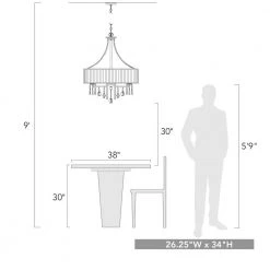 Tirani Collection 5-Light Chrome Chandelier by Golden Lighting -Golden Lighting Shop chrome with white shade golden lighting chandeliers 915mpbri c3 1000