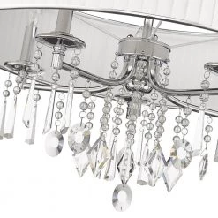 Tirani Collection 5-Light Chrome Chandelier by Golden Lighting -Golden Lighting Shop chrome with white shade golden lighting chandeliers 915mpbri fa 1000