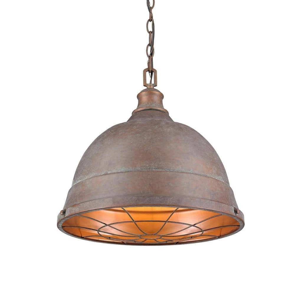 Bartlett 2-Light Copper Patina Pendant by Golden Lighting 4 Bartlett 2-Light Copper Patina Pendant by Golden Lighting - Image 2