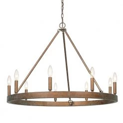 Carraway 9-Light Chandelier by Golden Lighting -Golden Lighting Shop copper patina golden lighting chandeliers 7412 9 cp 4f 1000