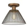 Carver 10 in. 1-Light Copper Patina Semi-Flush Mount by Golden Lighting -Golden Lighting Shop copper patina golden lighting flush mount lights 0304 sf cp 64 1000