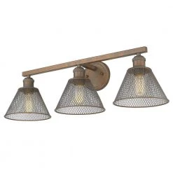 Carver 27.5 in. 3-Lights Copper Patina Bath Vanity Lighting by Golden Lighting -Golden Lighting Shop copper patina golden lighting vanity lighting 0304 ba3 cp 4f 1000