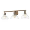 Carver 27.5 in. 3-Lights Copper Patina Vanity Light by Golden Lighting -Golden Lighting Shop copper patina golden lighting vanity lighting 0305 ba3 cp clr 64 1000