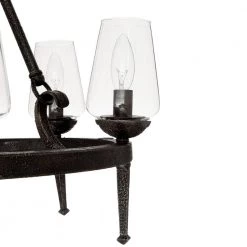 Marcellis 6-Light Dark Natural Iron Chandelier with Clear Glass Shade by Golden Lighting -Golden Lighting Shop dark natural iron golden lighting chandeliers 1208 6 dni 66 1000