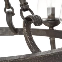 Marcellis 6-Light Dark Natural Iron Chandelier with Clear Glass Shade by Golden Lighting -Golden Lighting Shop dark natural iron golden lighting chandeliers 1208 6 dni 77 1000