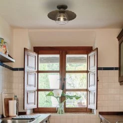 Clemence 13.75 in. 1-Light Dark Rust Flush Mount by Golden Lighting -Golden Lighting Shop dark rust golden lighting flush mount lights 3124 fm dr clr 4f 1000