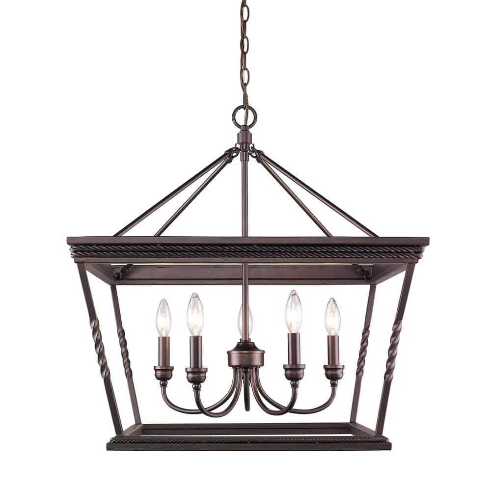 Davenport 5-Light Etruscan Bronze Chandelier by Golden Lighting 3 Davenport 5-Light Etruscan Bronze Chandelier by Golden Lighting