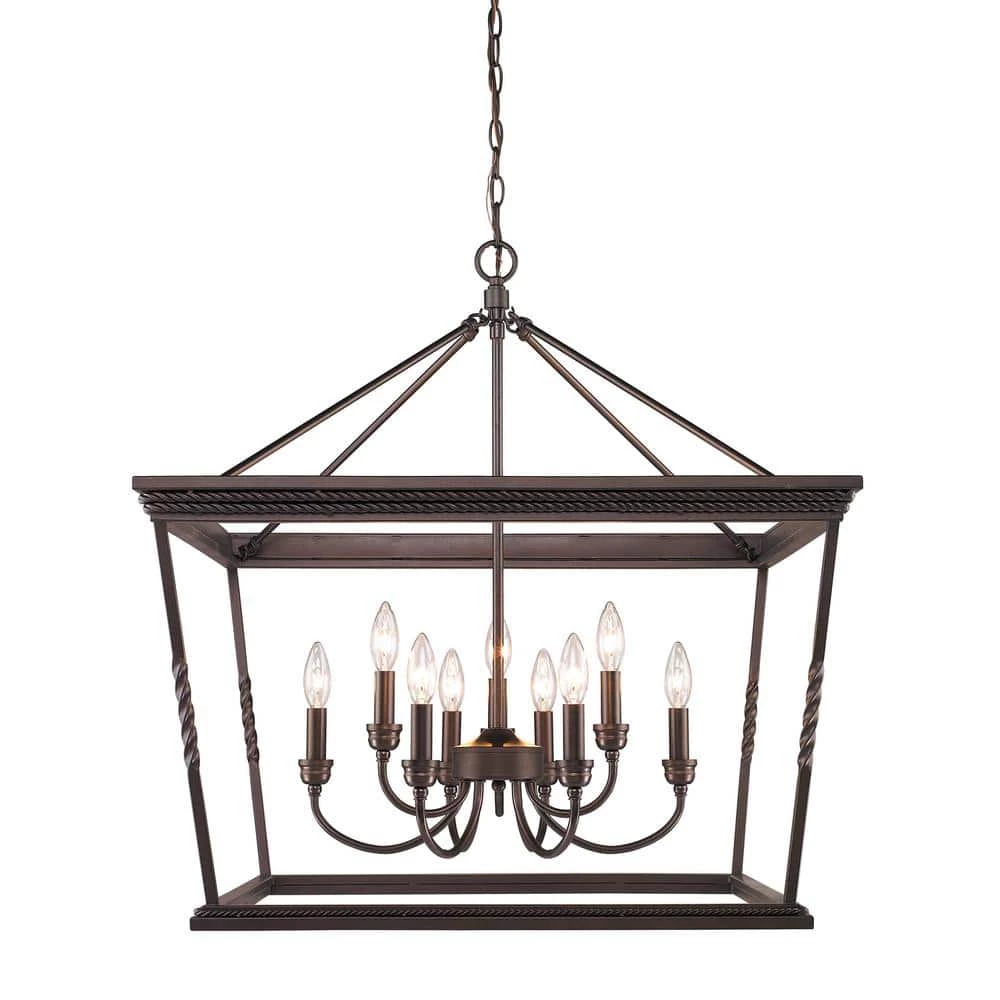 Davenport 9-Light Etruscan Bronze Pendant by Golden Lighting 3 Davenport 9-Light Etruscan Bronze Pendant by Golden Lighting
